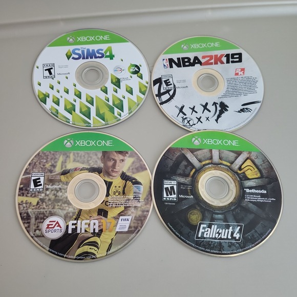 Other - Lot of 4 Microsoft Xbox One Games DISC ONLY Fallout 4 Sims 4 NBA FIFA - Tested